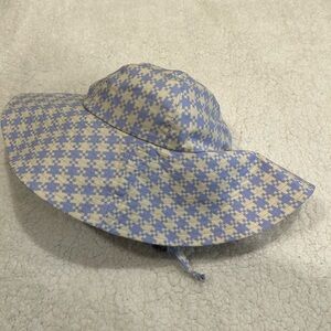 Baggu // Soft Sun Hat in Blue Pixel Gingham